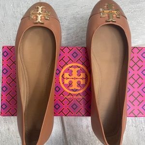 Tory Burch new Everly Ballet Nappa Leather/Patent Leather